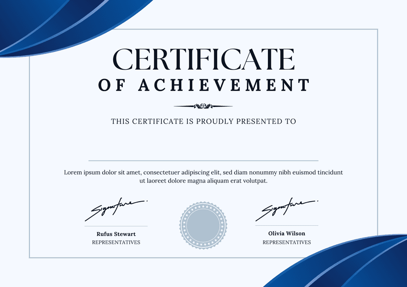 Certificate template